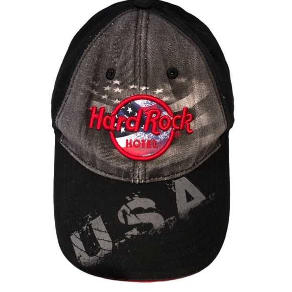 Unisex HardRock Hotel tag Biloxi adjustable cap hat embroidered US flag graphic - Picture 1 of 7